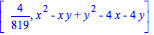 [4/819, x^2-x*y+y^2-4*x-4*y]
